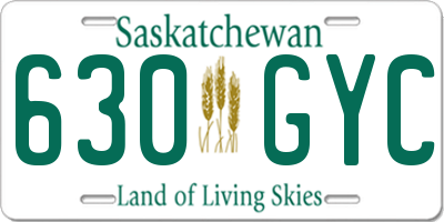 SK license plate 630GYC