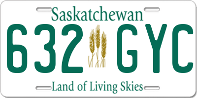 SK license plate 632GYC