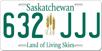 SK license plate 632JJJ