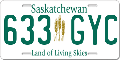 SK license plate 633GYC