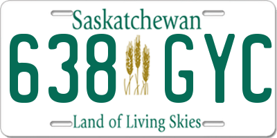 SK license plate 638GYC