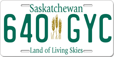 SK license plate 640GYC