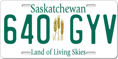 SK license plate 640GYV