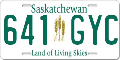 SK license plate 641GYC