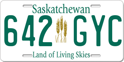 SK license plate 642GYC