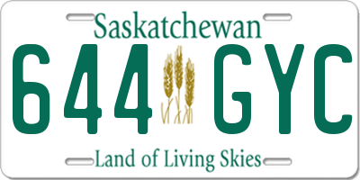 SK license plate 644GYC