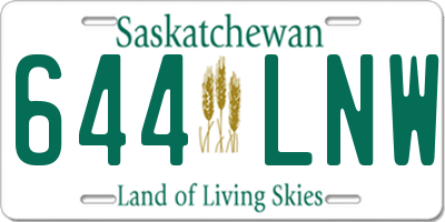 SK license plate 644LNW