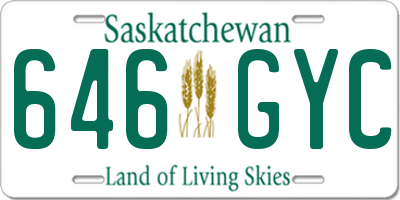 SK license plate 646GYC