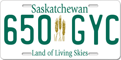 SK license plate 650GYC