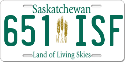 SK license plate 651ISF