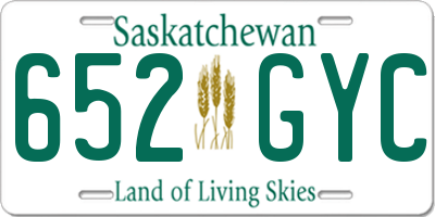 SK license plate 652GYC