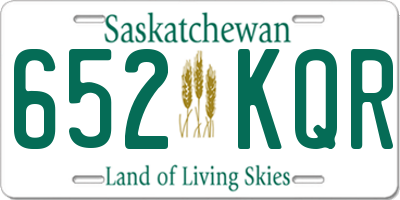 SK license plate 652KQR