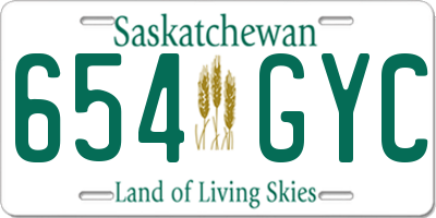 SK license plate 654GYC