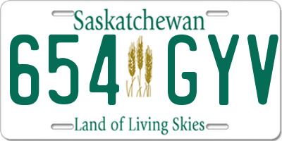 SK license plate 654GYV
