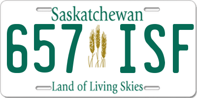 SK license plate 657ISF