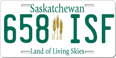 SK license plate 658ISF