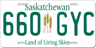 SK license plate 660GYC