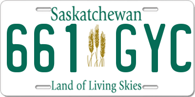 SK license plate 661GYC