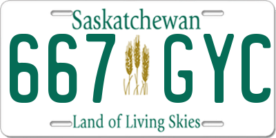 SK license plate 667GYC