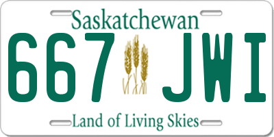 SK license plate 667JWI