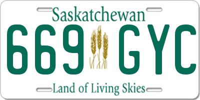 SK license plate 669GYC