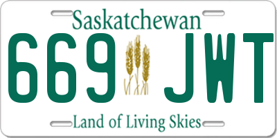 SK license plate 669JWT