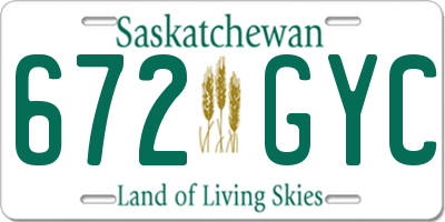 SK license plate 672GYC