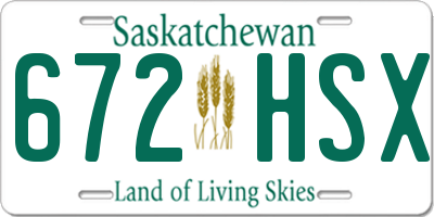 SK license plate 672HSX