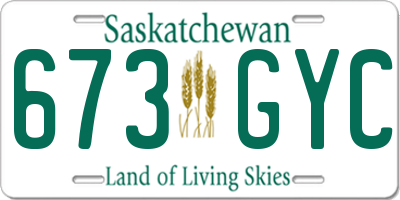 SK license plate 673GYC