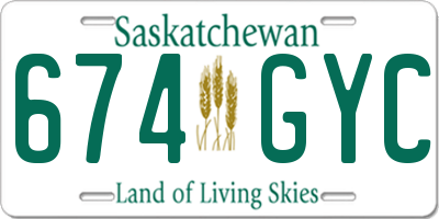 SK license plate 674GYC