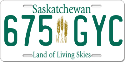 SK license plate 675GYC