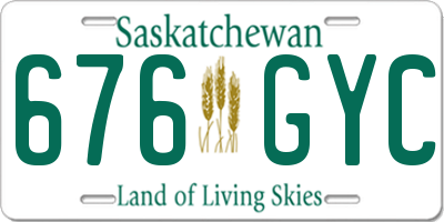 SK license plate 676GYC