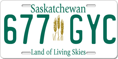 SK license plate 677GYC