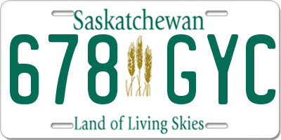 SK license plate 678GYC