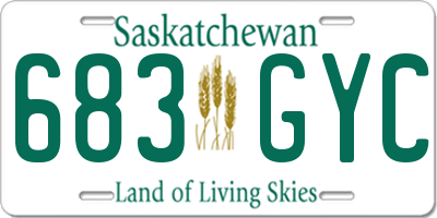 SK license plate 683GYC