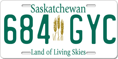 SK license plate 684GYC