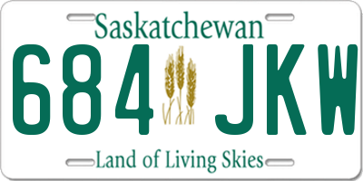 SK license plate 684JKW