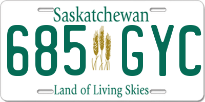 SK license plate 685GYC