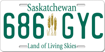 SK license plate 686GYC