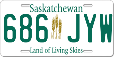 SK license plate 686JYW