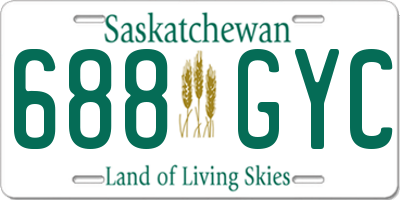 SK license plate 688GYC