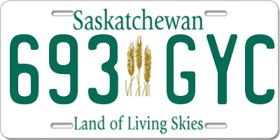 SK license plate 693GYC