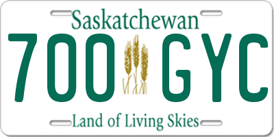 SK license plate 700GYC