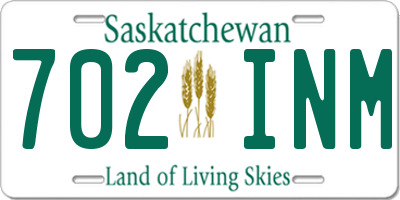 SK license plate 702INM