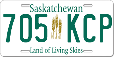 SK license plate 705KCP