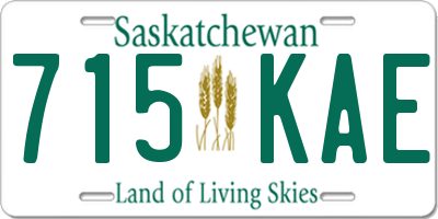 SK license plate 715KAE