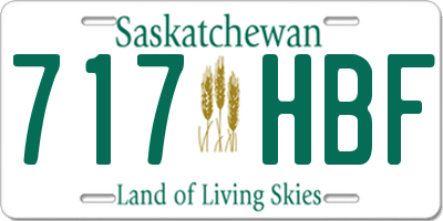 SK license plate 717HBF