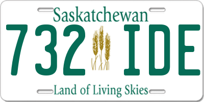 SK license plate 732IDE