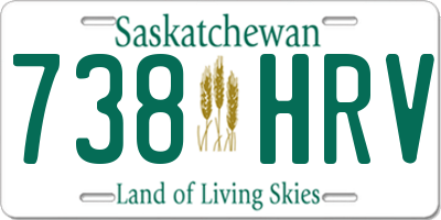 SK license plate 738HRV