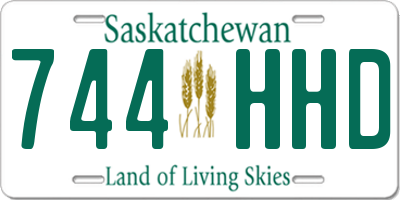 SK license plate 744HHD